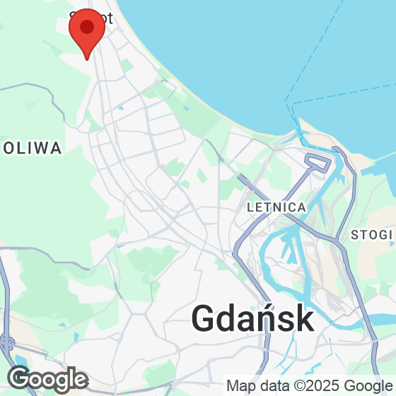 Mapa lokaliacji Leśna Sopot