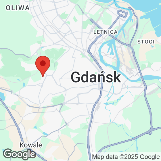 Mapa lokaliacji Kusocińskiego Budynek B
