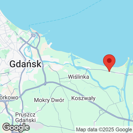 Mapa lokaliacji Przystań Sobieszewo