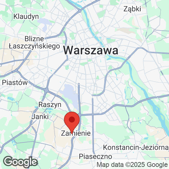 Mapa lokaliacji Zielone Zamienie X