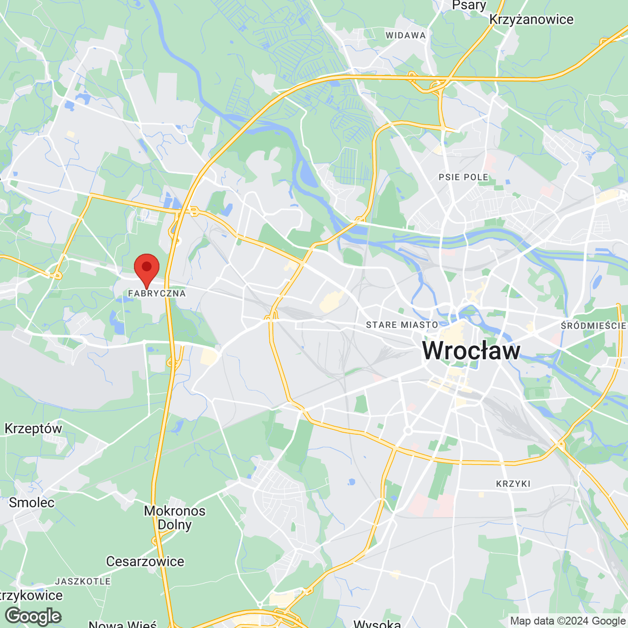 Mapa lokaliacji Kameralne Stabłowice