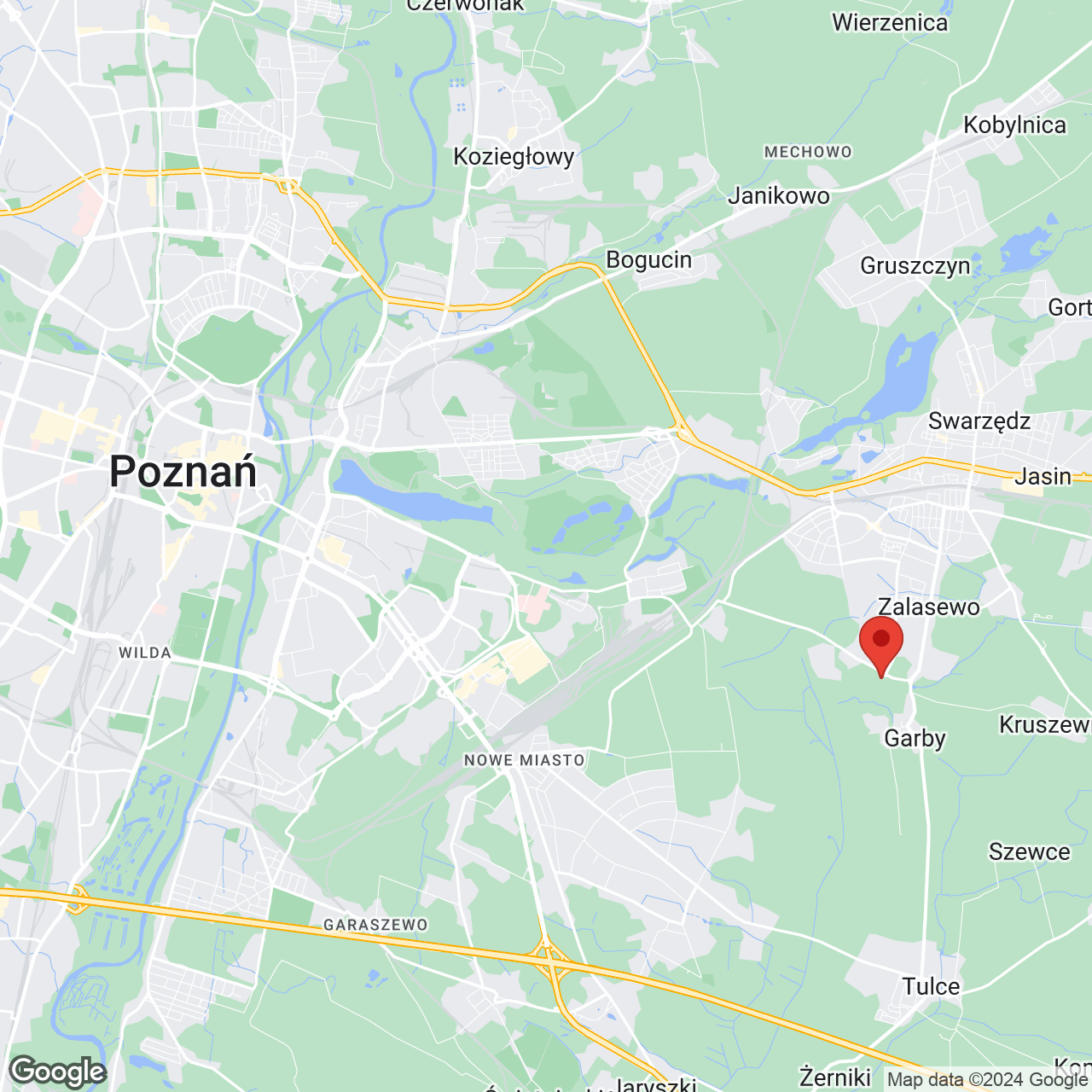 Mapa lokaliacji Gwiazdowo (domy)