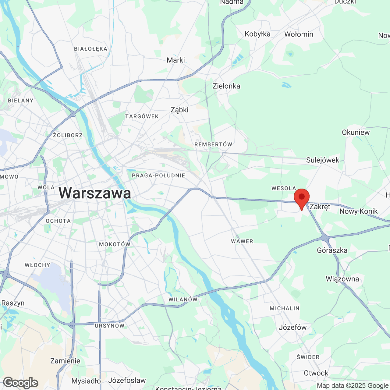 Mapa lokaliacji Rumiankowa Stara Miłosna