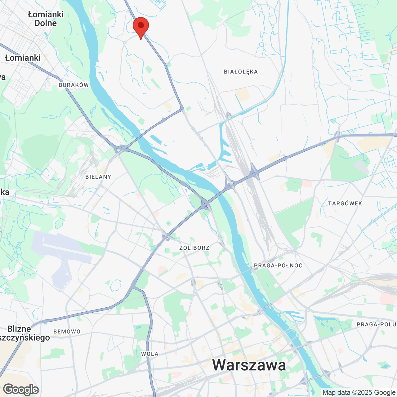 Mapa lokaliacji Przystanek Tarchomin 5