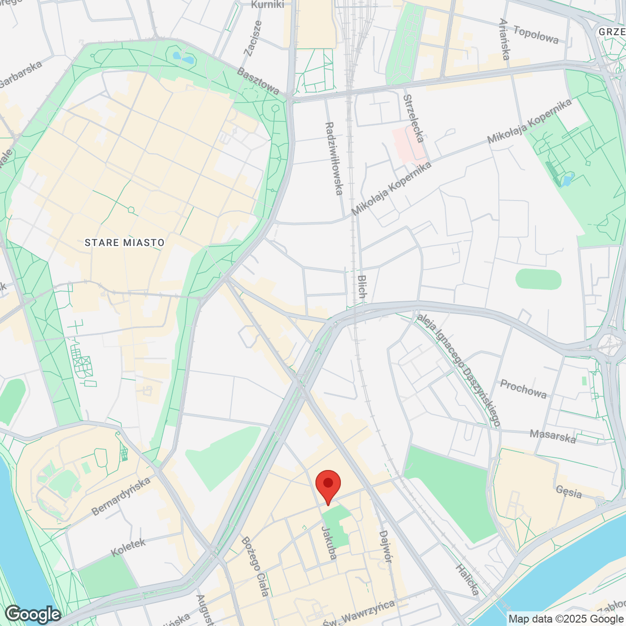 Mapa lokaliacji Stare Podgórze