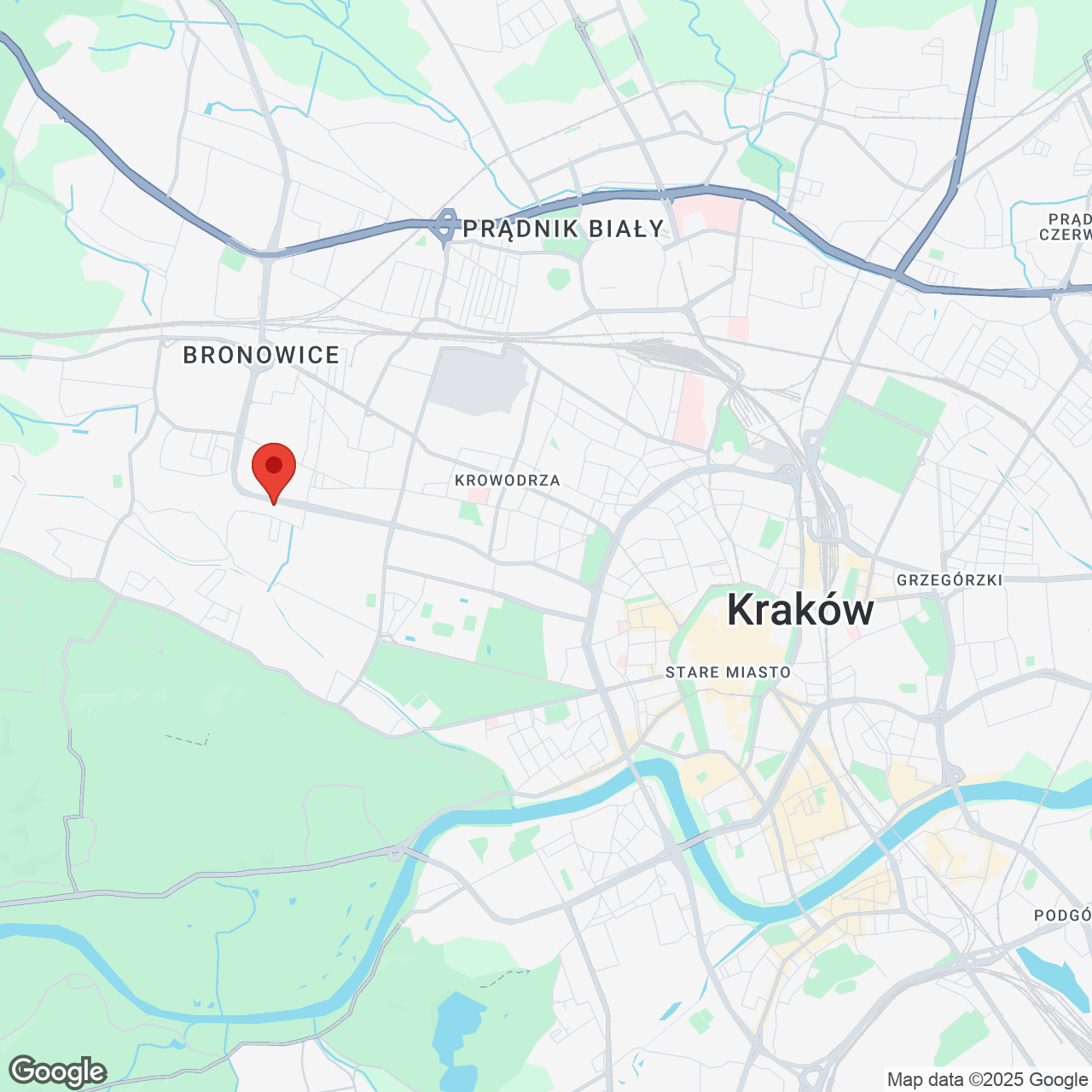 Mapa lokaliacji Kosocicka Forest