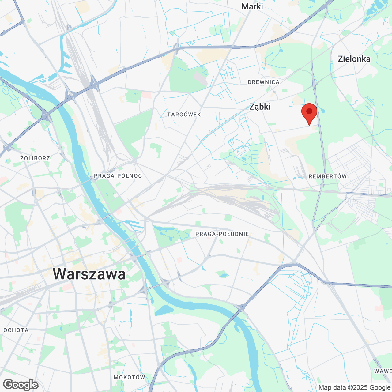 Mapa lokaliacji Zielona Wilcza (domy)