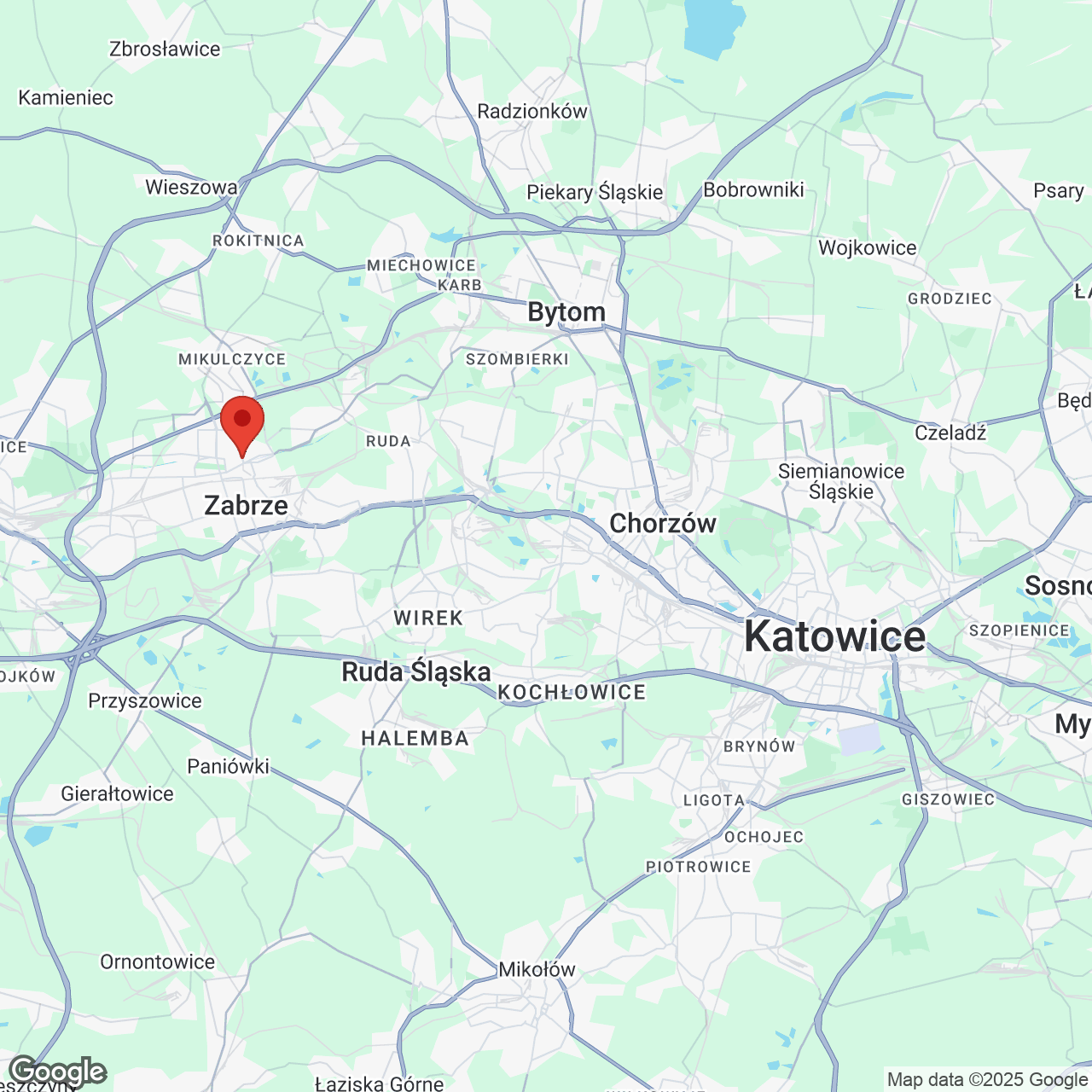 Mapa lokaliacji Nowe Zabrze