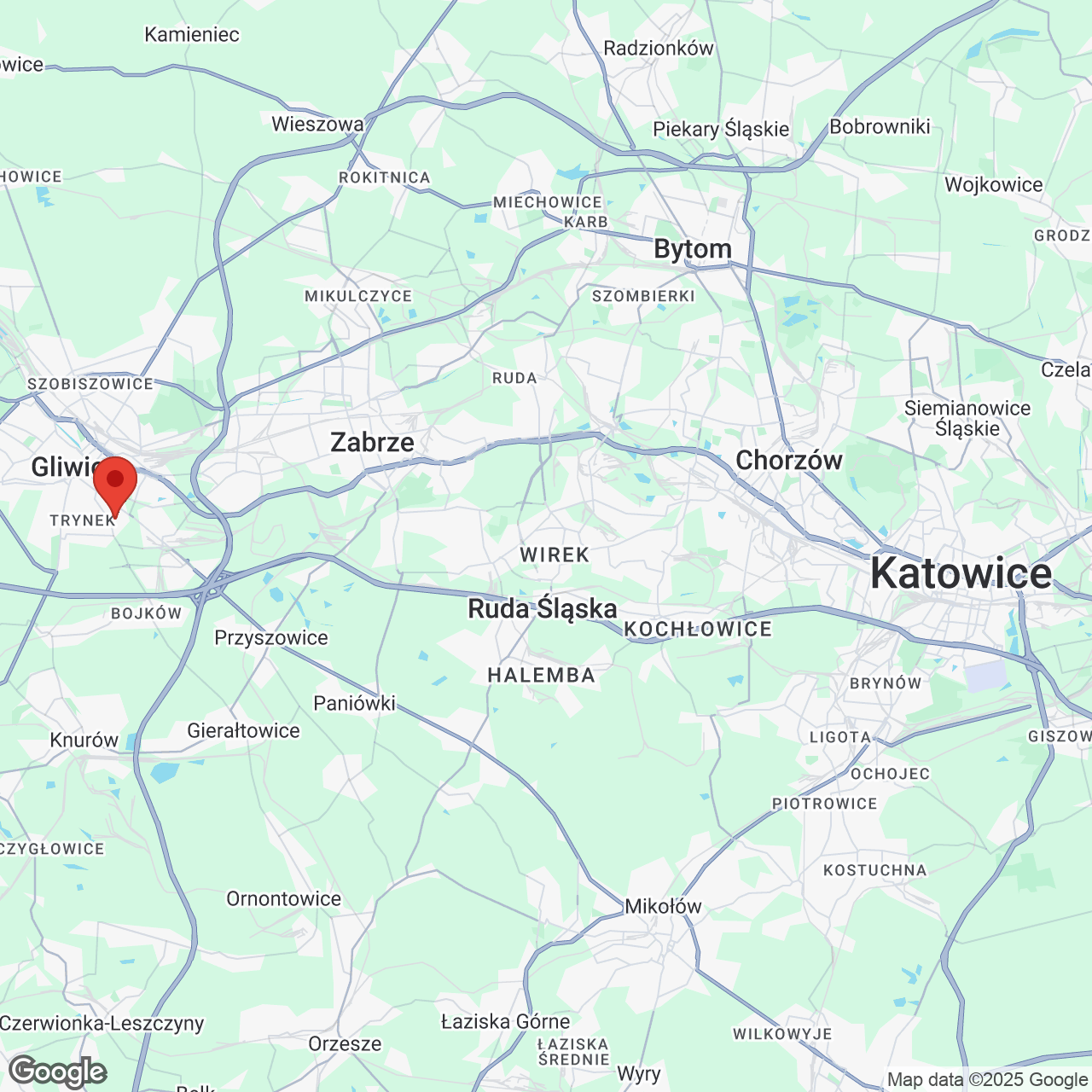 Mapa lokaliacji Mieszkania Zabrze Grzybowice 3