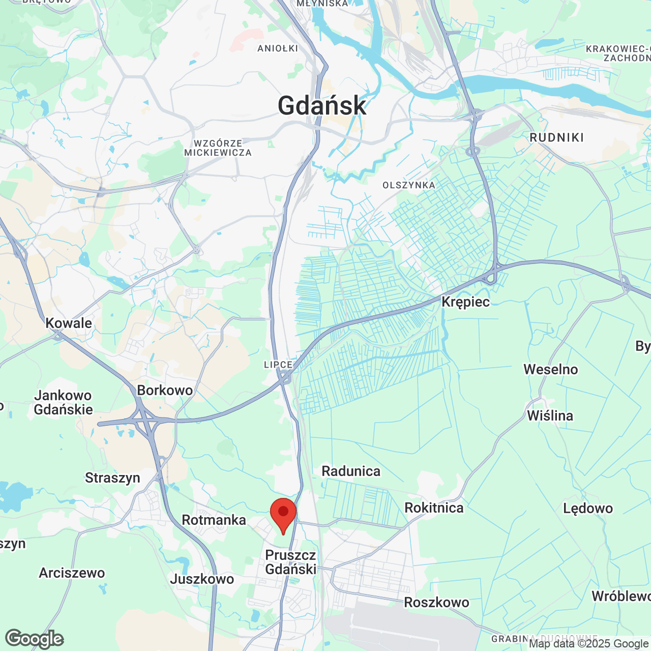 Mapa lokaliacji Pinea Apartamenty