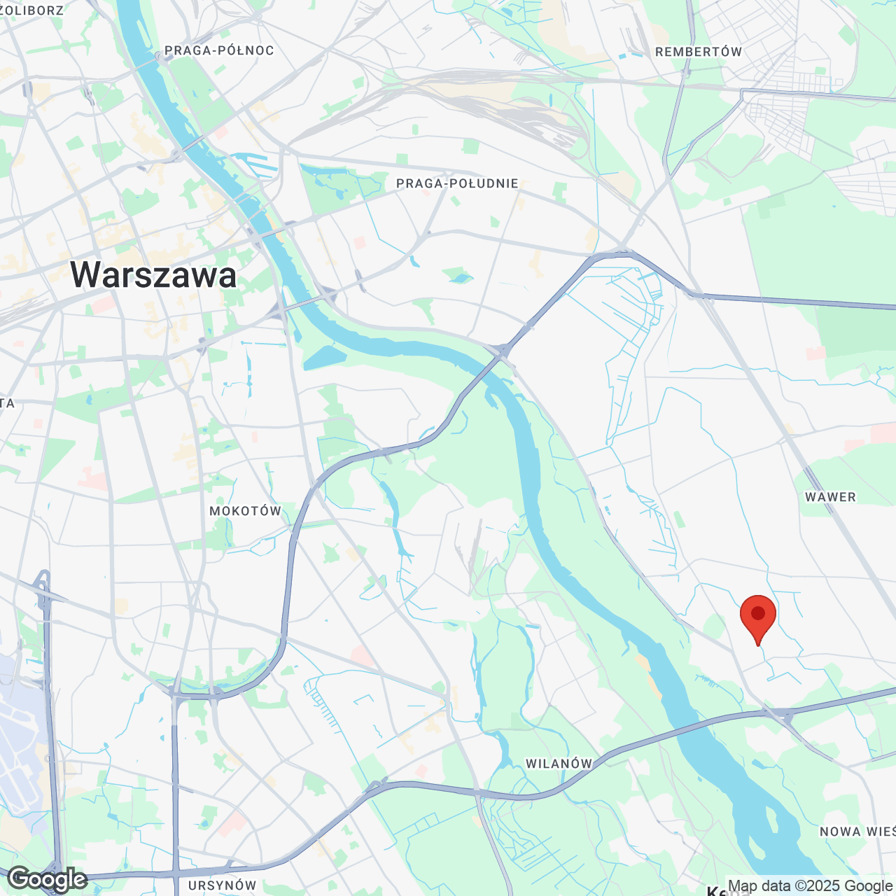 Mapa lokaliacji Wille Miejskie Wawer - Osiedle Czarnuszki
