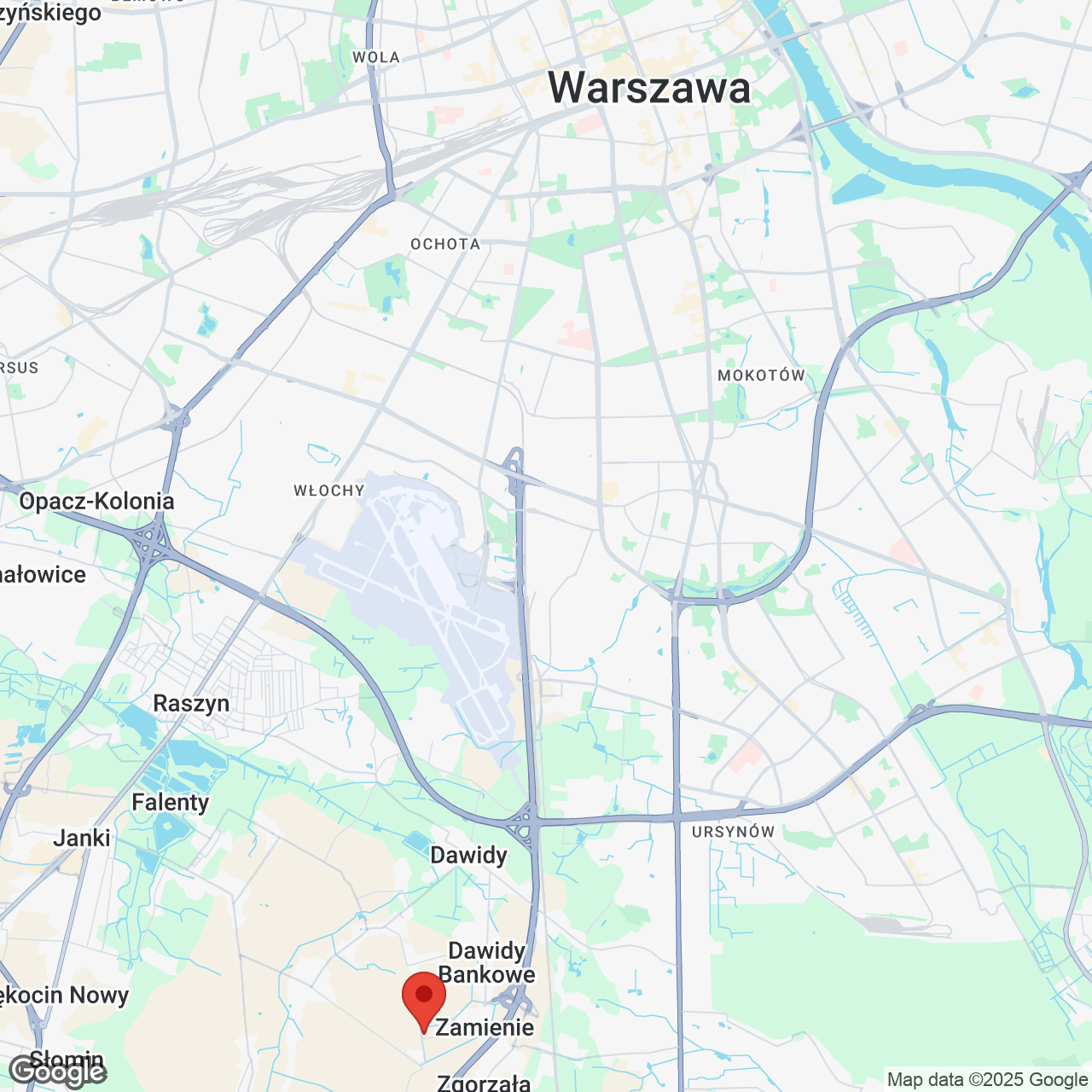 Mapa lokaliacji Zielone Zamienie IX