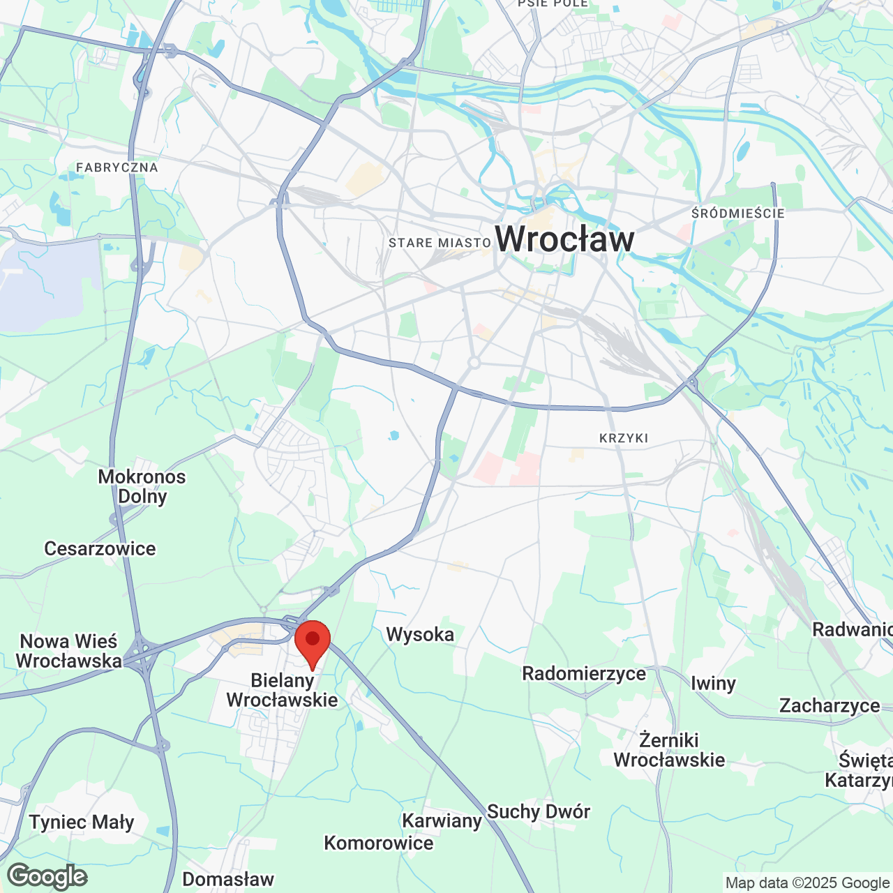 Mapa lokaliacji Błękitne Aleje XIV