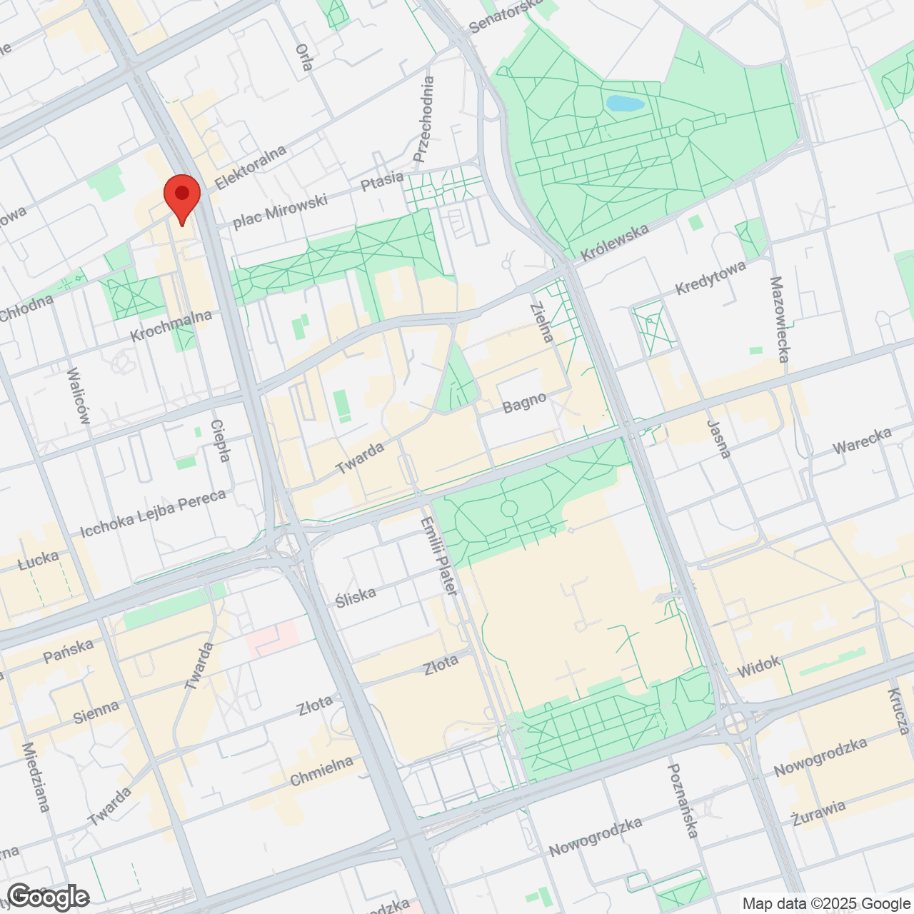 Mapa lokaliacji Sady Żoliborz II