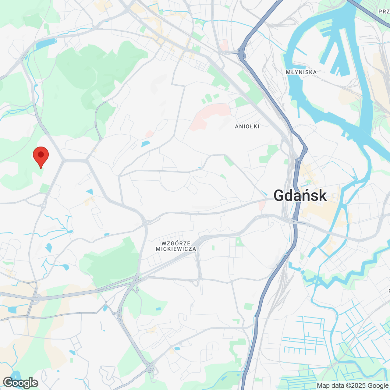 Mapa lokaliacji Kusocińskiego Budynek B