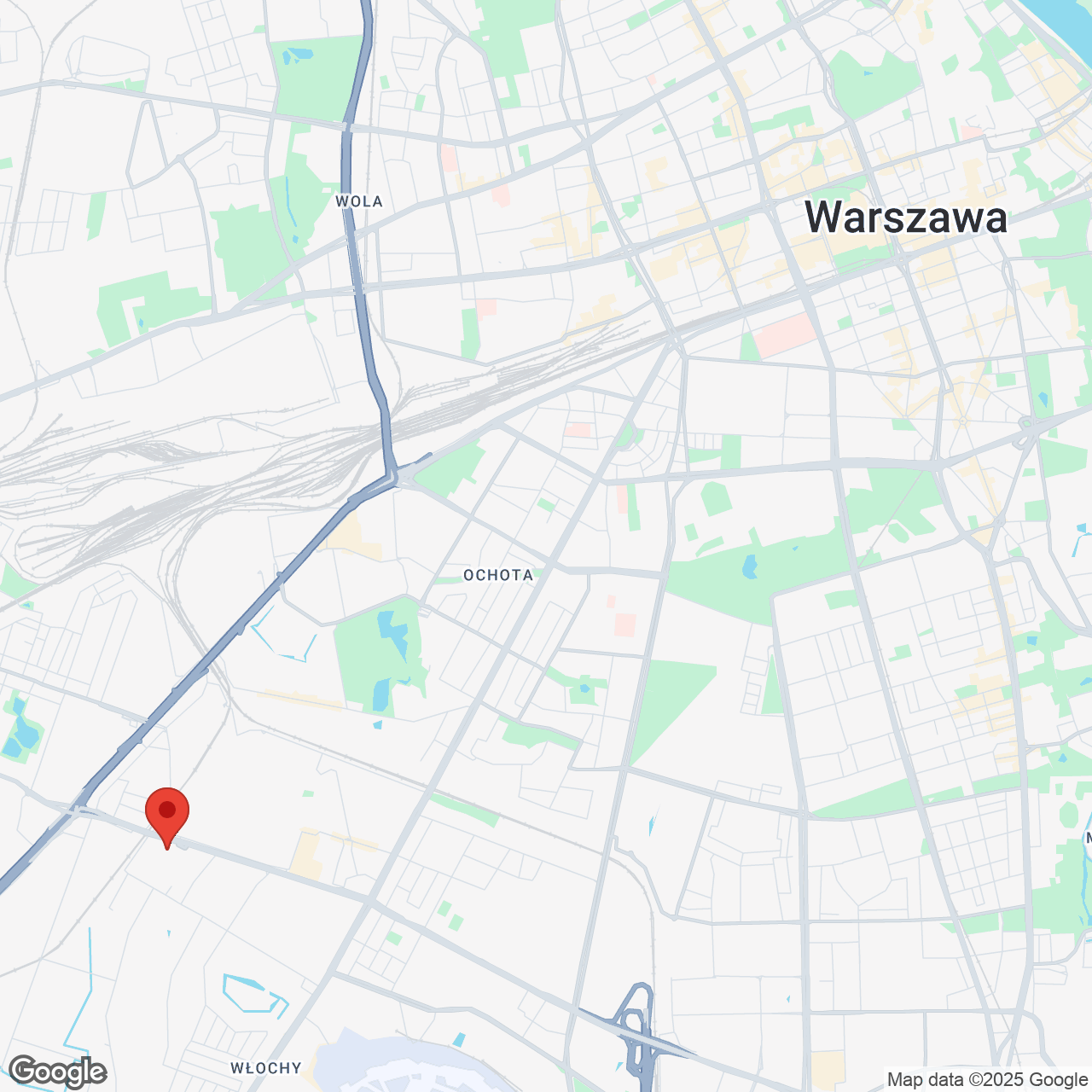 Mapa lokaliacji Piastova Osada