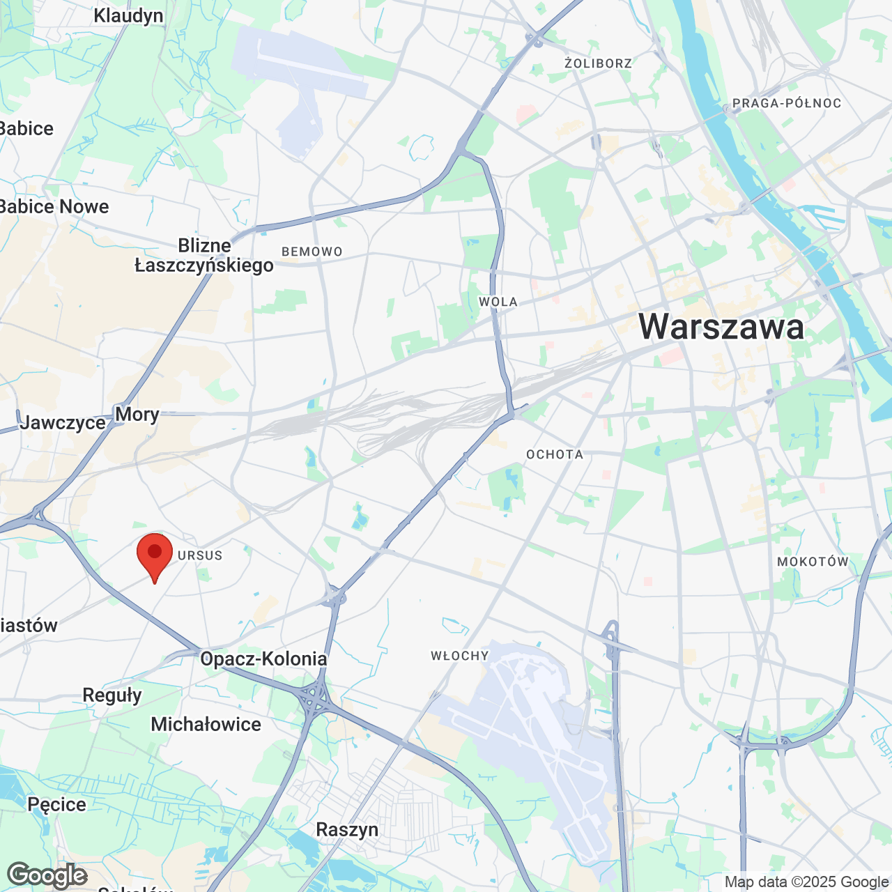 Mapa lokaliacji Zachodnia Wesoła