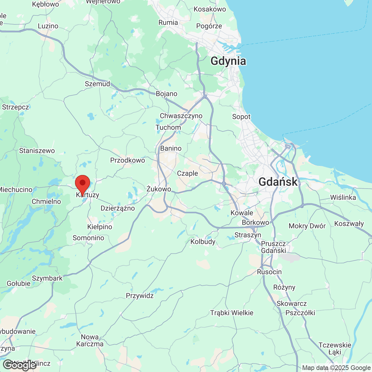 Mapa lokaliacji Przystań (Kartuzy)