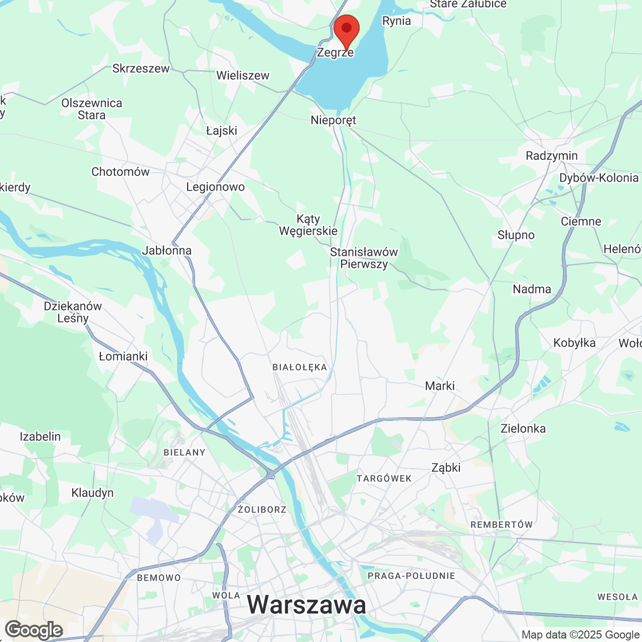 Mapa lokaliacji Rezydencja Zegrze