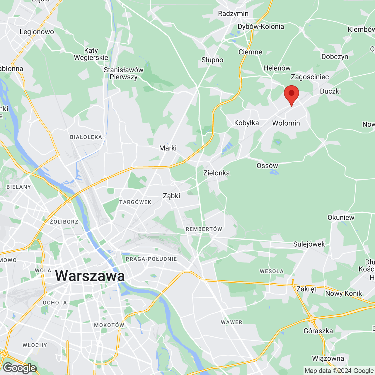 Mapa lokaliacji Toruńska Wołomin