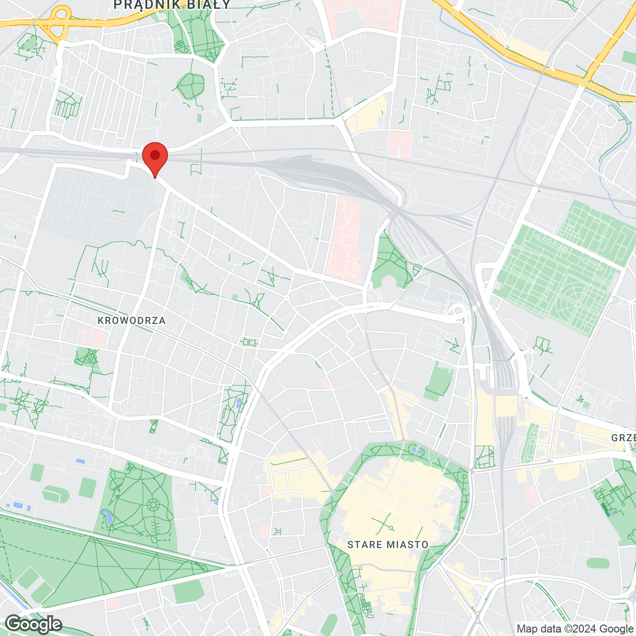 Mapa lokaliacji Krowodrza Park