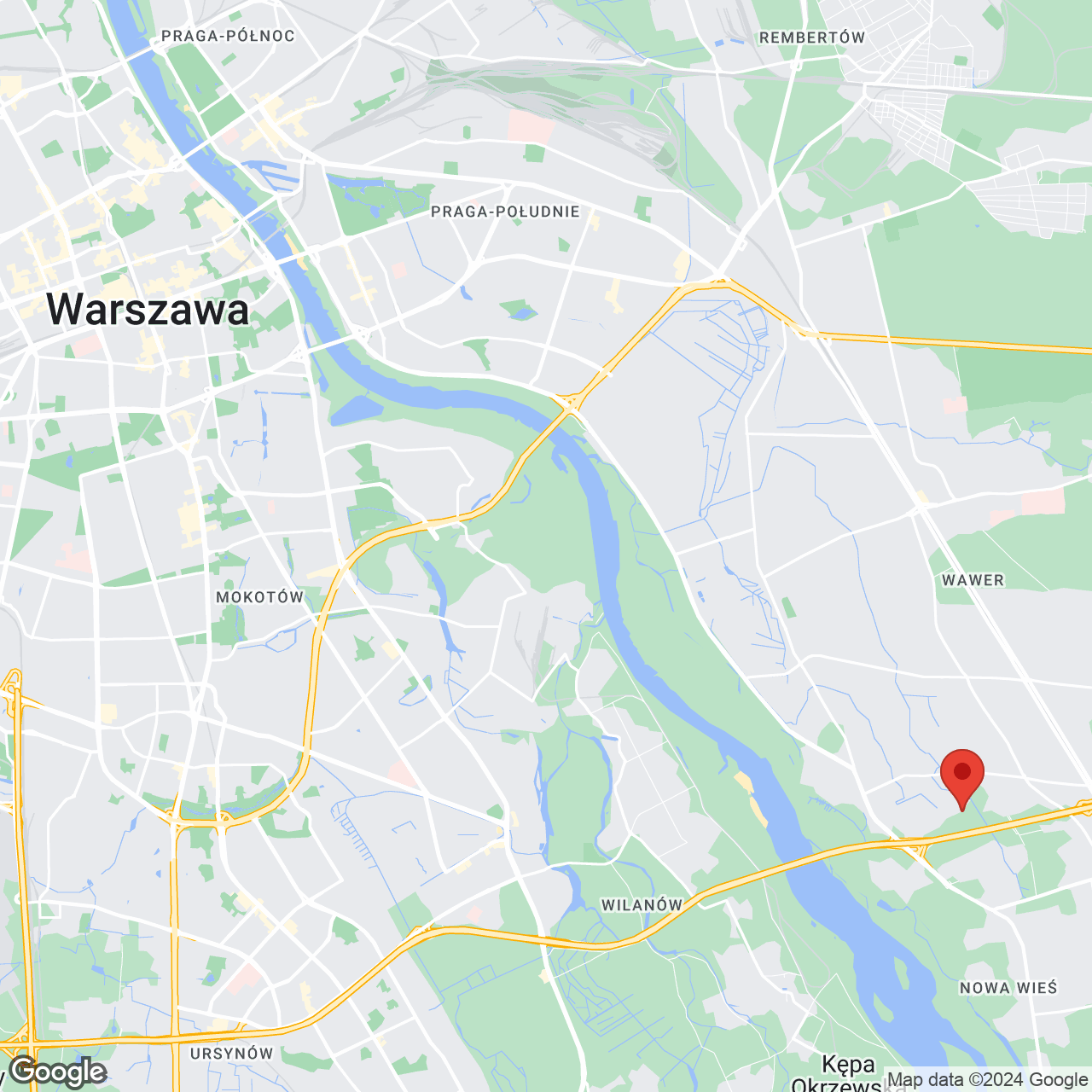 Mapa lokaliacji Polana Wawer