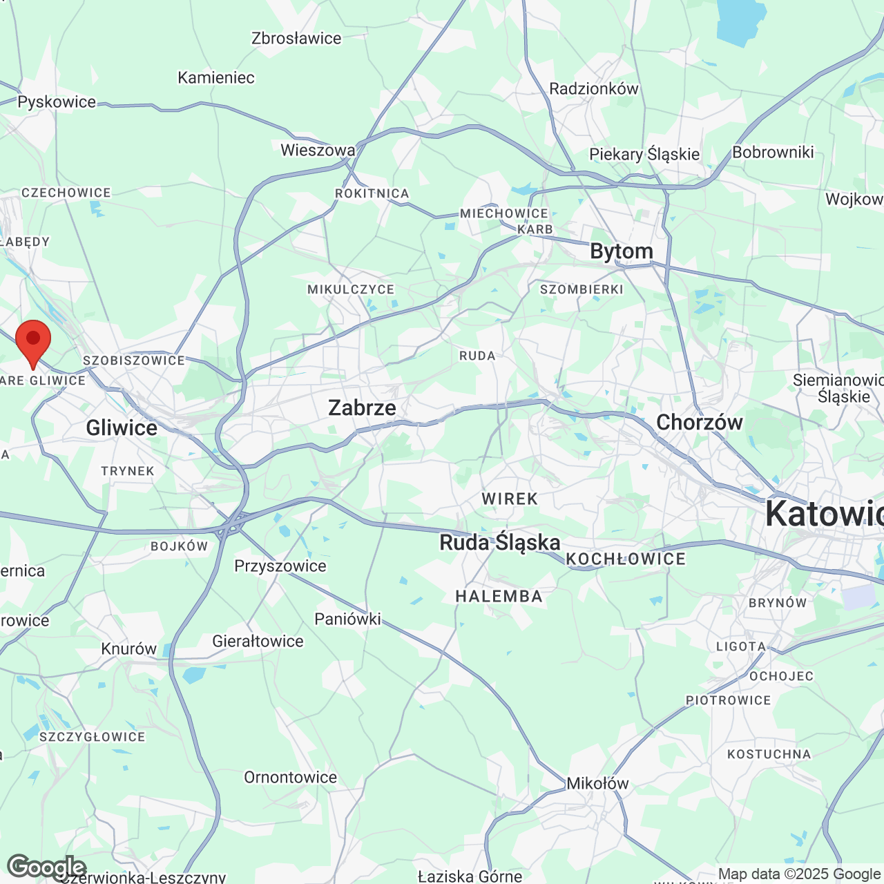 Mapa lokaliacji Osiedle Stare Gliwice