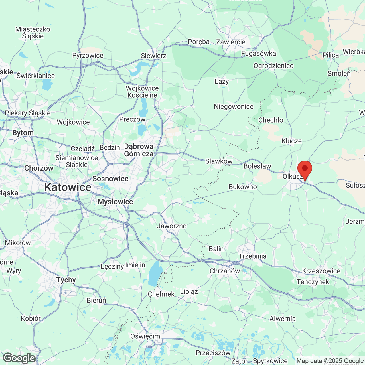 Mapa lokaliacji Orle Wzgórze