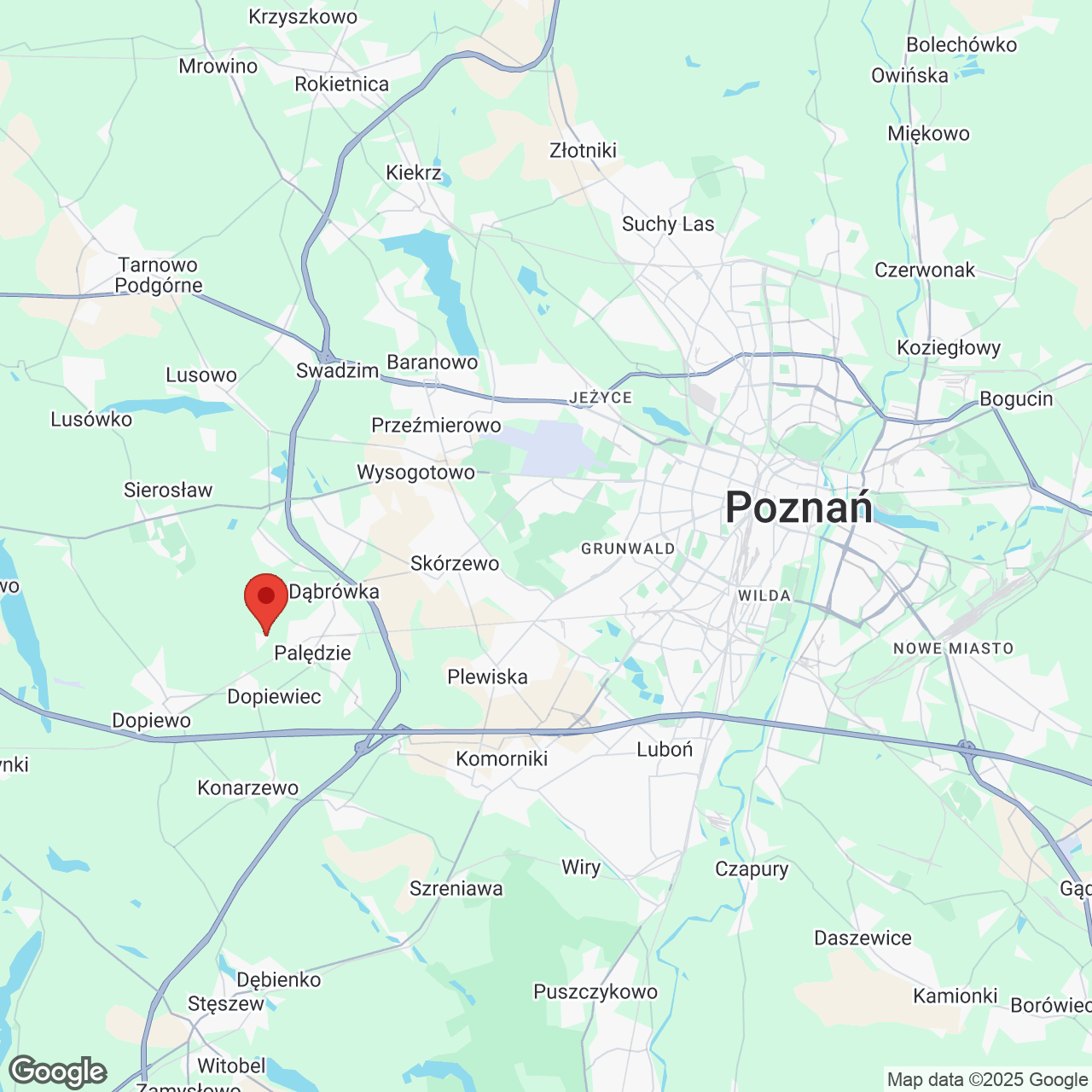 Mapa lokaliacji Os. Dąbrówka - Leśna Polana