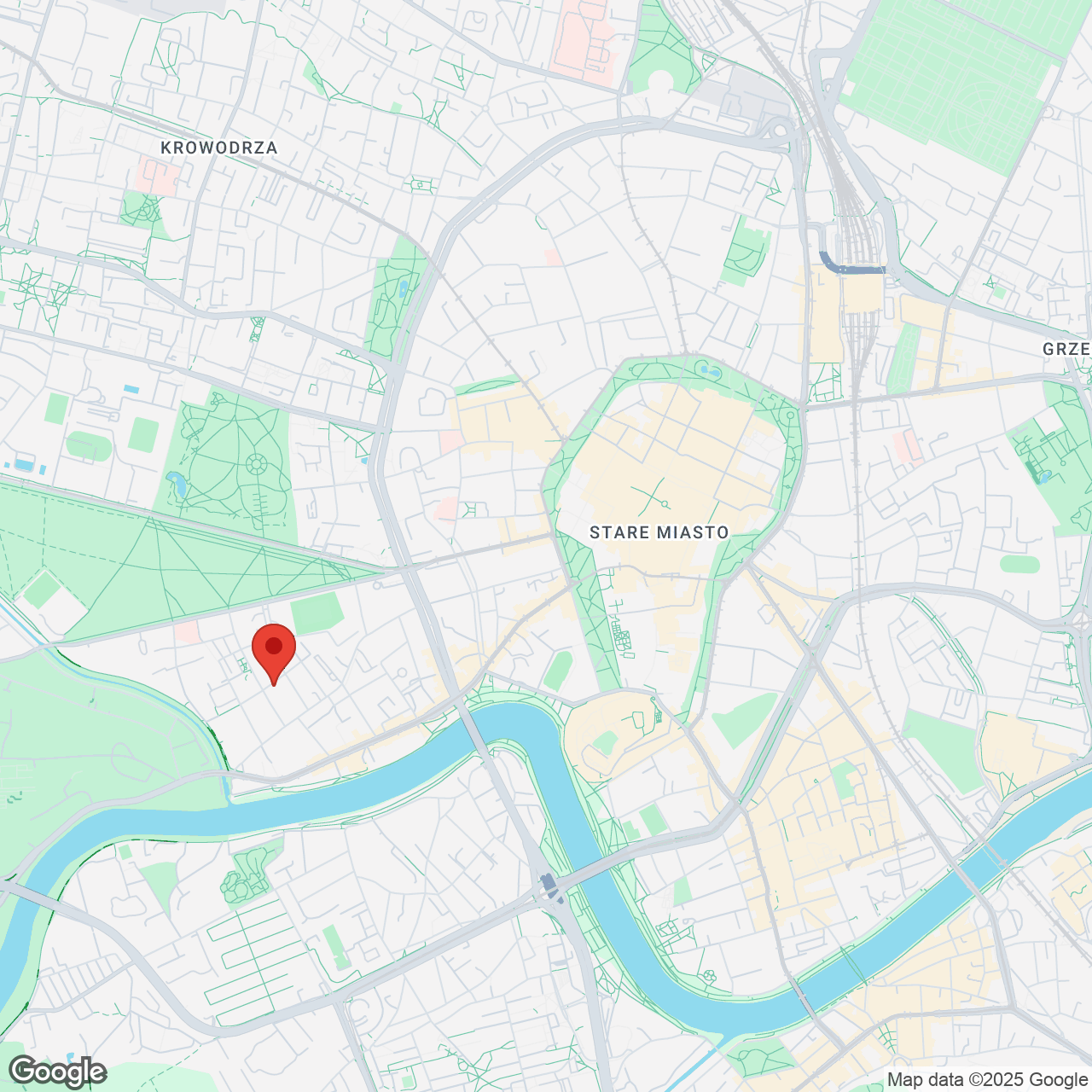 Mapa lokaliacji ul. Powstańców/os. Piastów