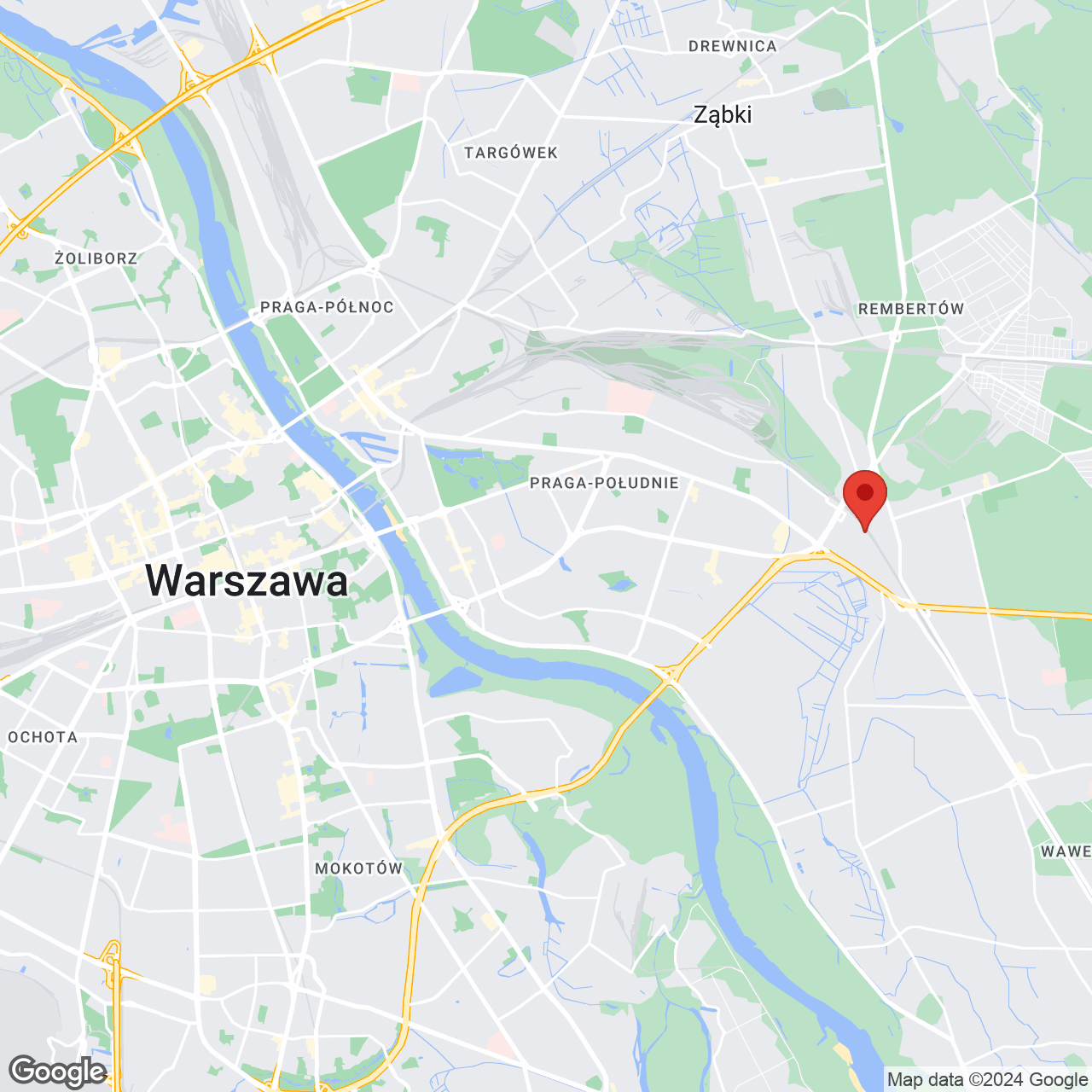 Mapa lokaliacji Stacja Gocławek